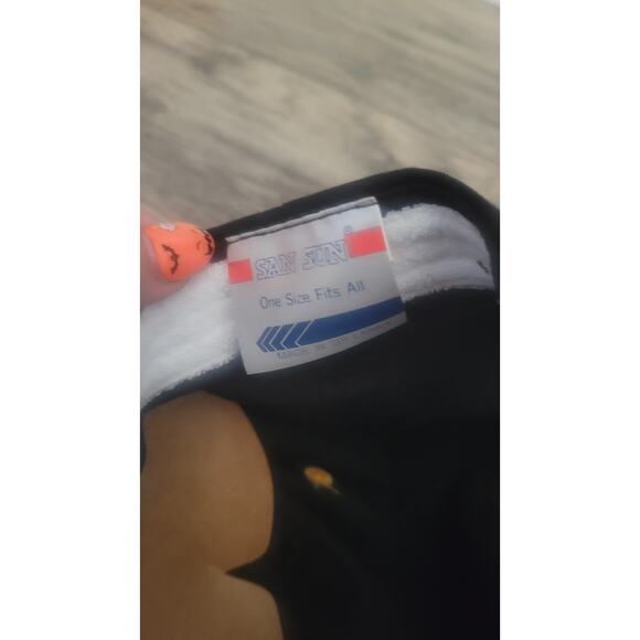 Vintage San Sun Snapback Hat Black Gold Rope Trucker Cap Nwot Made in Sri Lanka - Picture 4 of 6